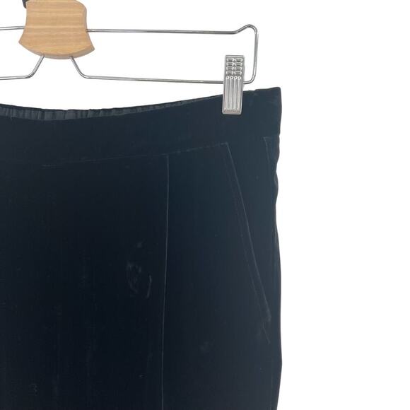 Vince Trouser Pants Velvet Single Pleat Elastic Waist Pull On Black Size Small - Picture 5 of 14